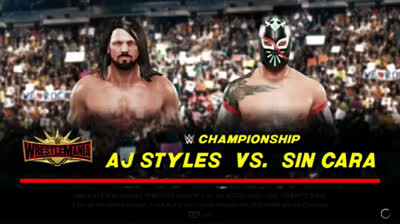 Sin Cara vs AJ Styles (WWE 2K19)
