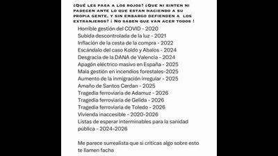 ¿Que nos está pasando a los españoles lo estamos viendo en nuestro propio país lo que nos estan haciendo y nos sorprende verlo en otros?